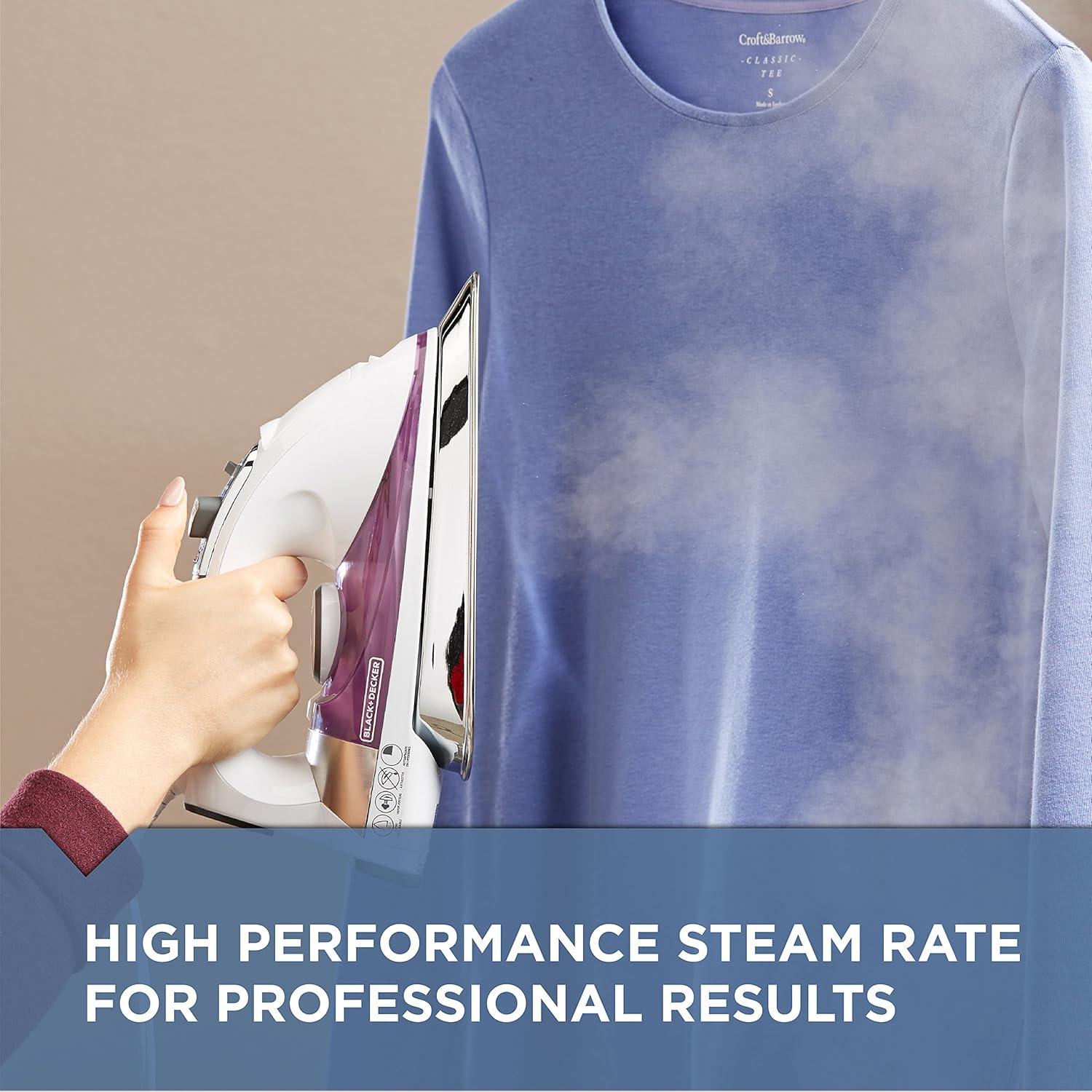 Plancha de Vapor BLACK+DECKER IR1350S 1.36 kg Suela Acero Inoxidable