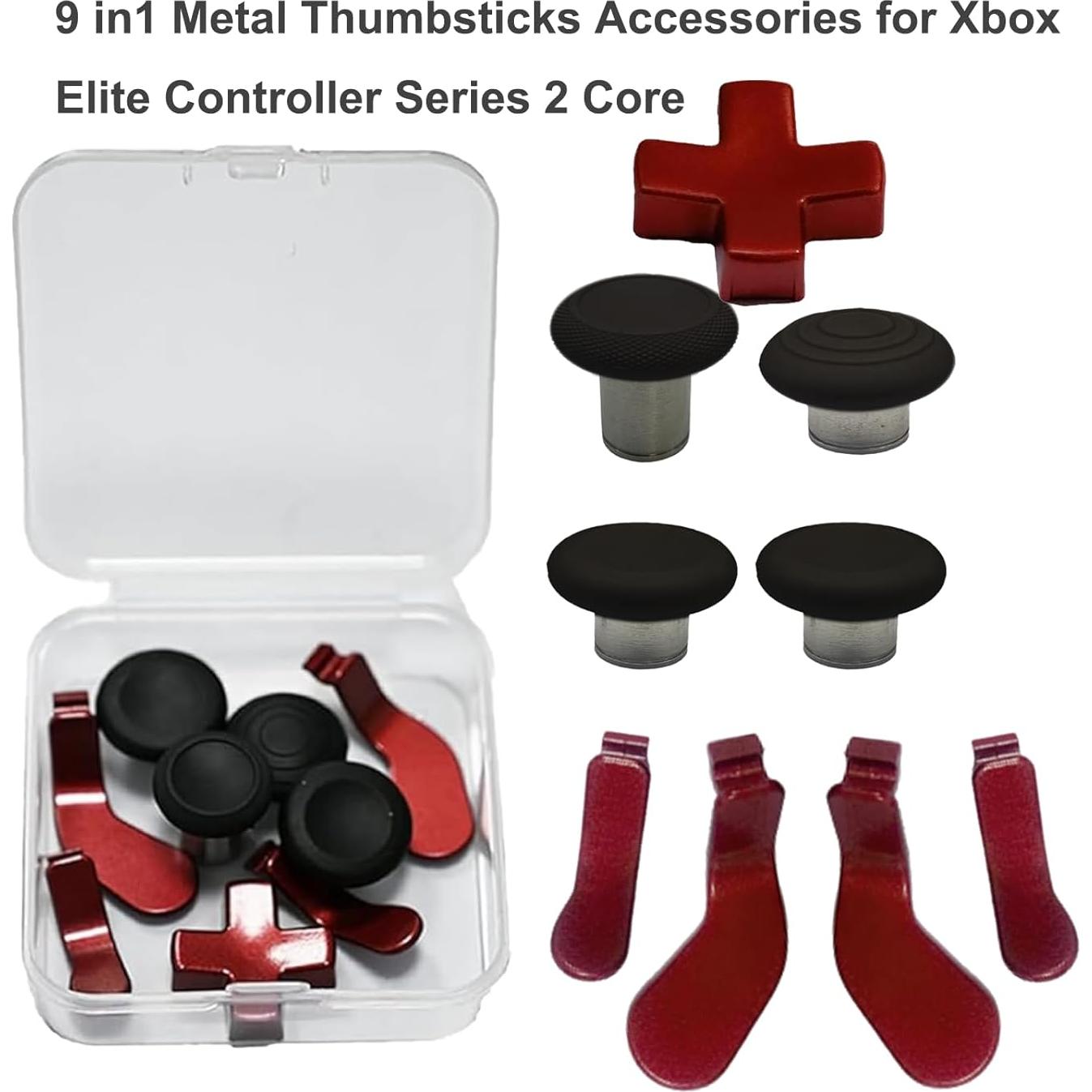 Kit 9 en 1 Accesorios Xbox Elite Series 2 Rojo