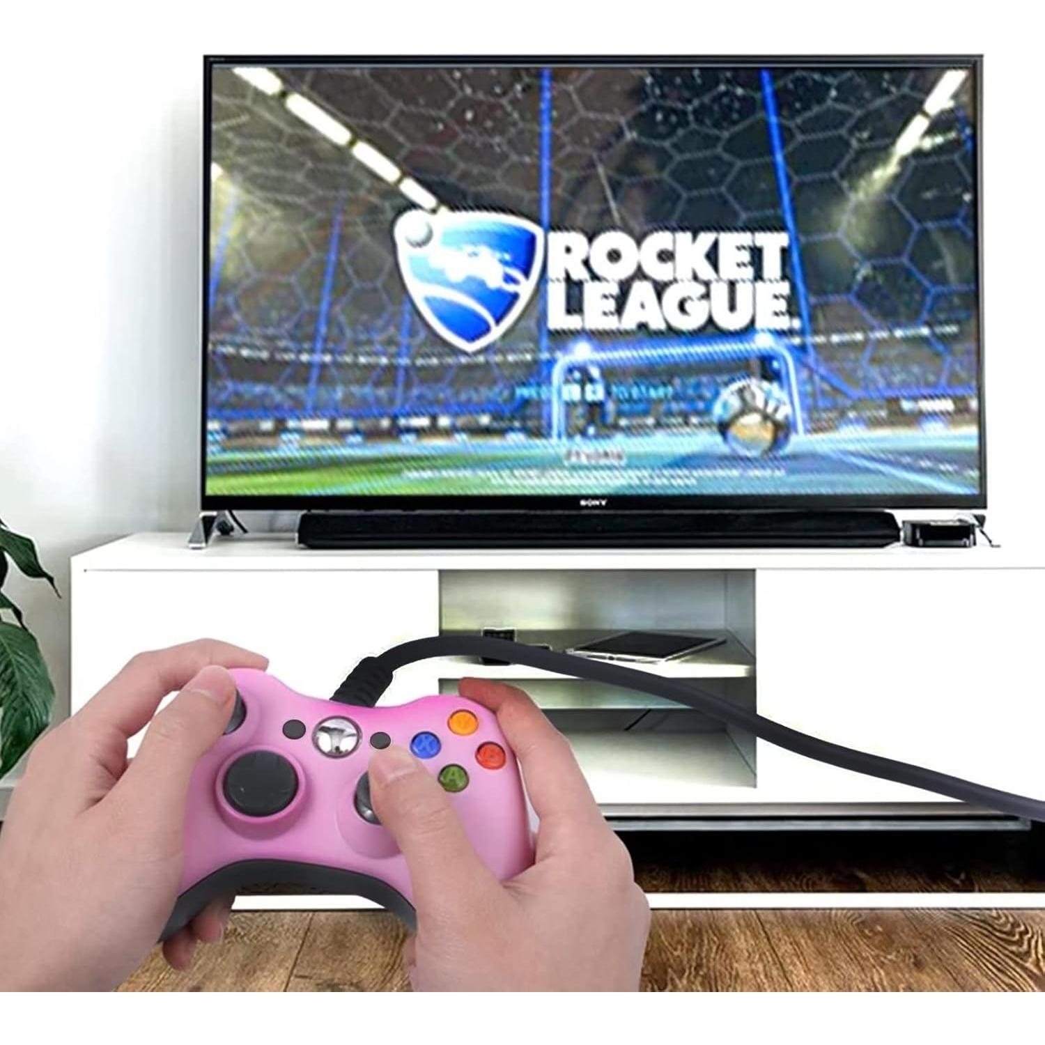 Controlador USB Con Cable USonline911 para Xbox 360 Rosa