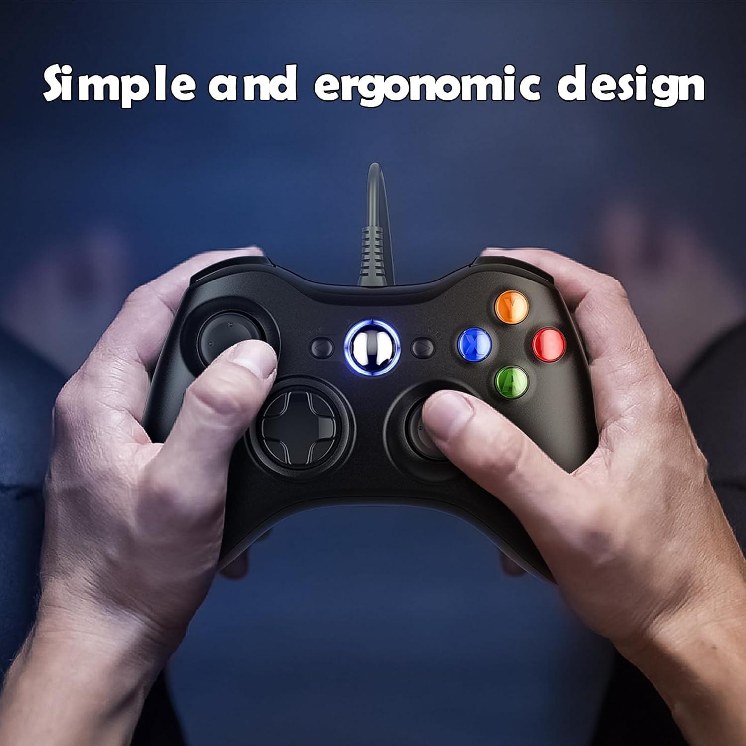 Controlador Dinosoo con Cable para Xbox 360 y PC - Joystick Mejorado