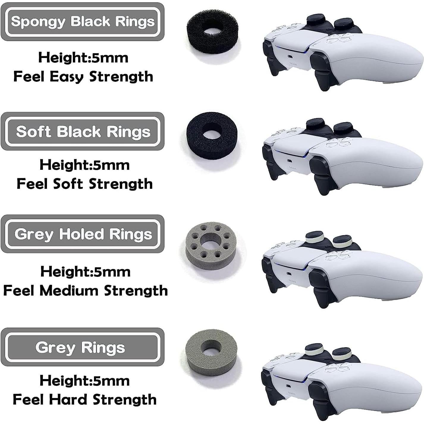 Anillos de Precisión 24PCS para PS4, PS5, Xbox, Switch