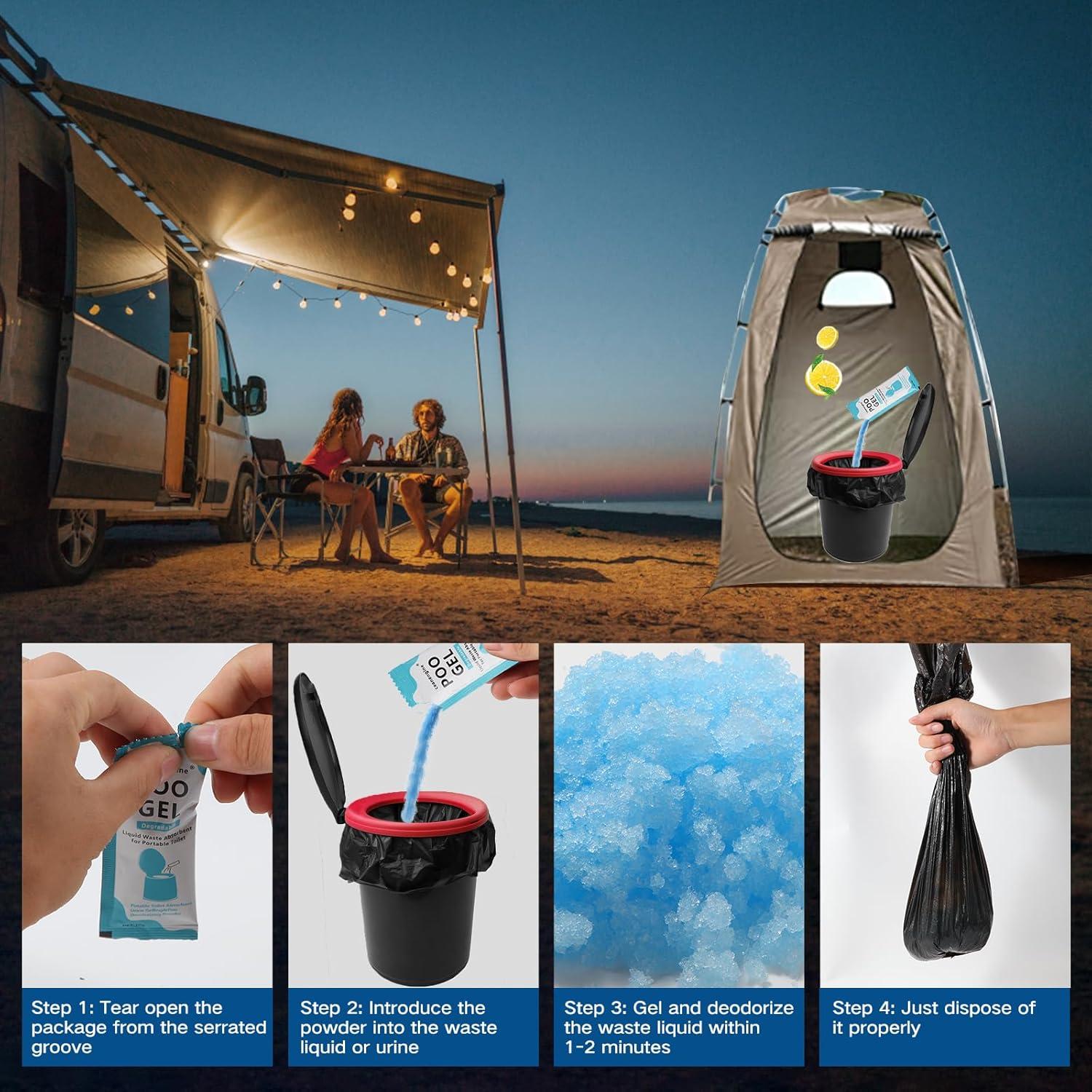 Gel Absorbente para Inodoro Portátil Oceanengine 25 Paquetes