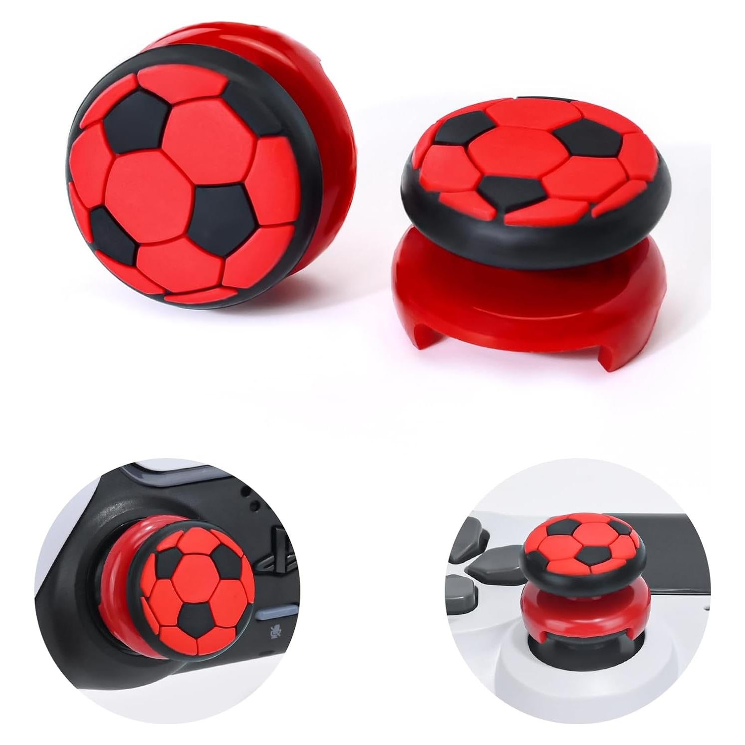 Tapas de Agarre para Pulgar DLseego Rojo para PS5 y Xbox