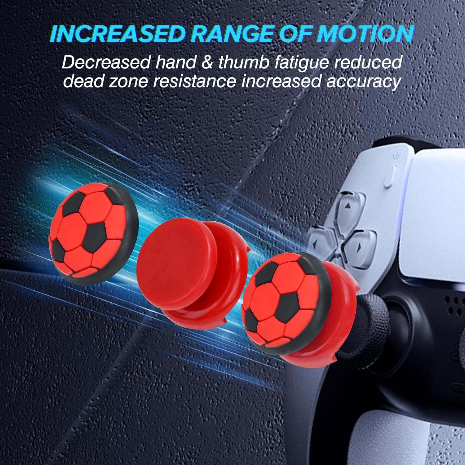 Tapas de Agarre para Pulgar DLseego Rojo para PS5 y Xbox