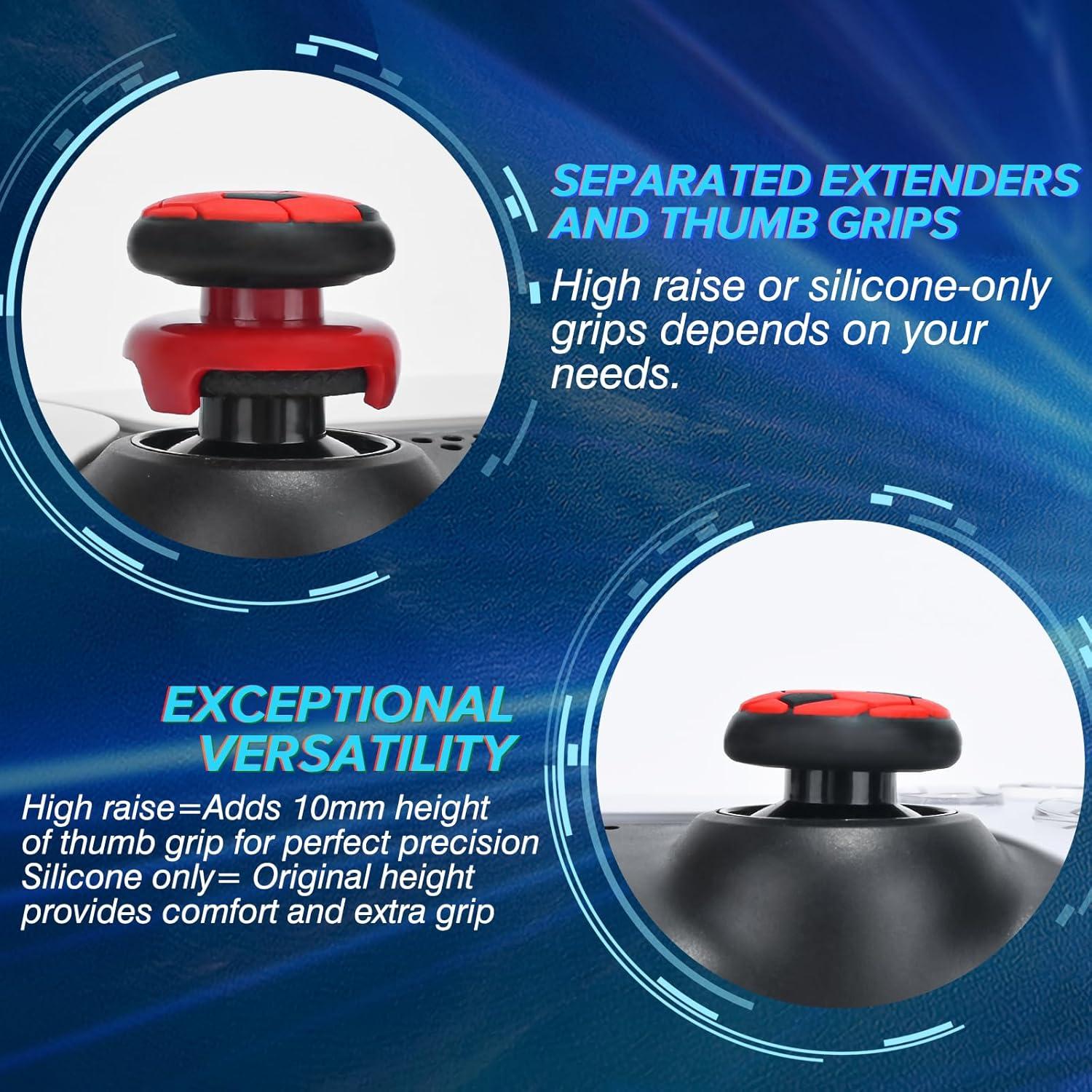 Tapas de Agarre para Pulgar DLseego Rojo para PS5 y Xbox