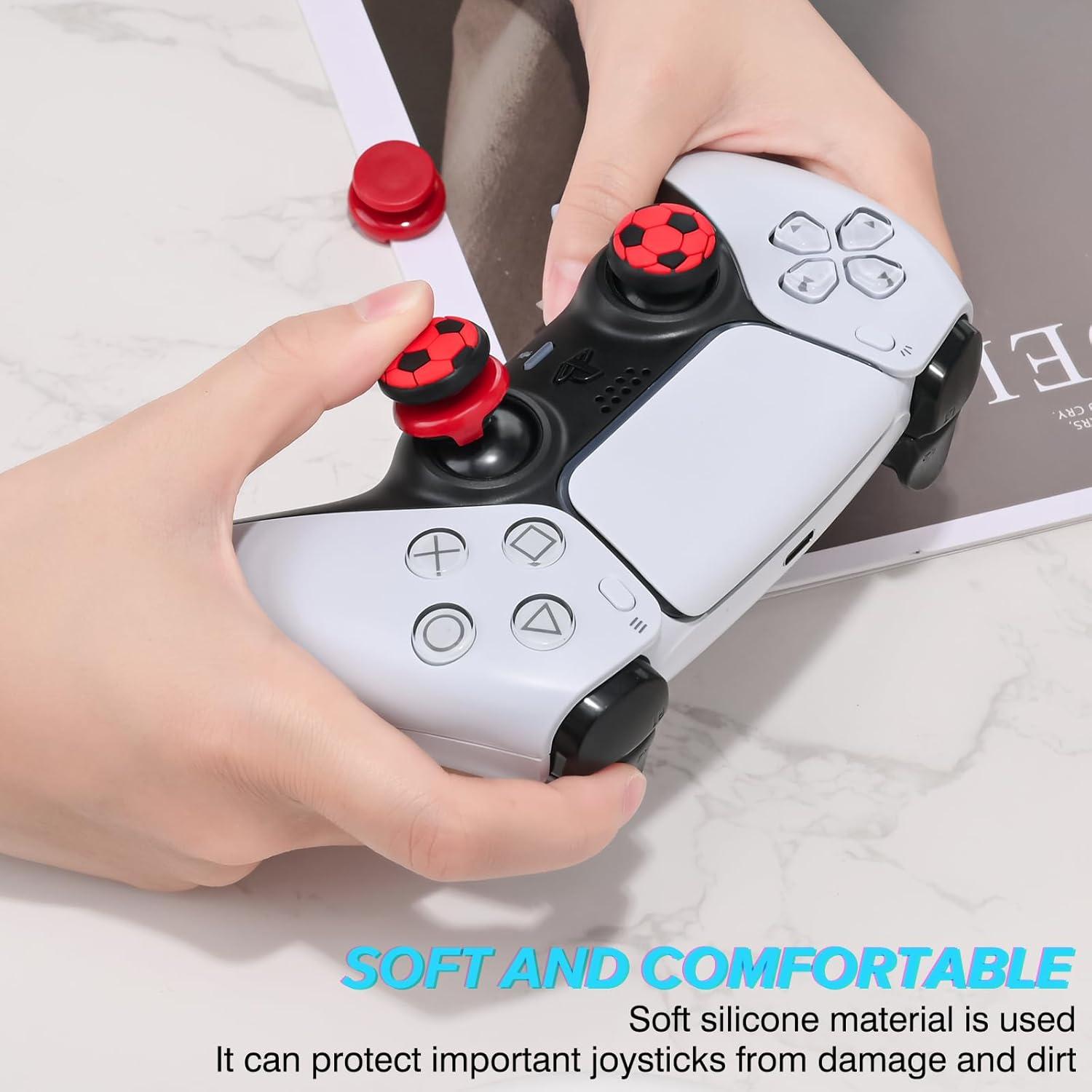 Tapas de Agarre para Pulgar DLseego Rojo para PS5 y Xbox