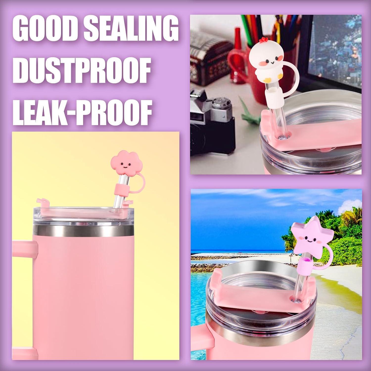 15 Tapas de Silicona DALOO para Pajitas 10 mm Multicolor