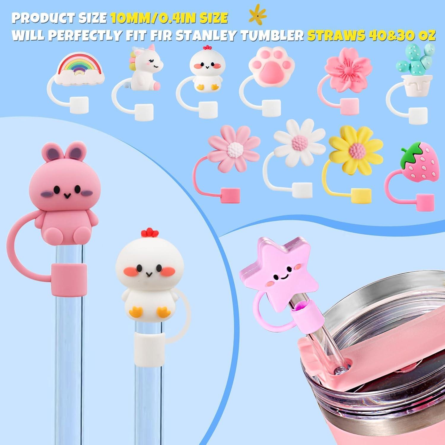 15 Tapas de Silicona DALOO para Pajitas 10 mm Multicolor