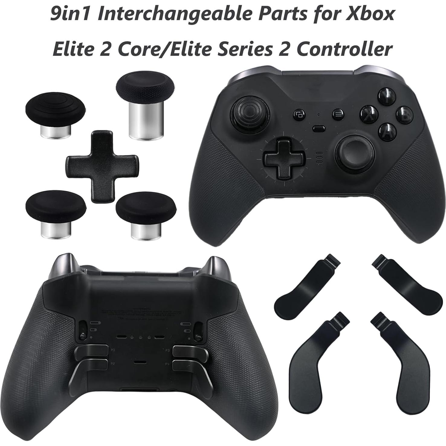 Kit 9 en 1 para Controlador Xbox Elite 2 Core - Negro