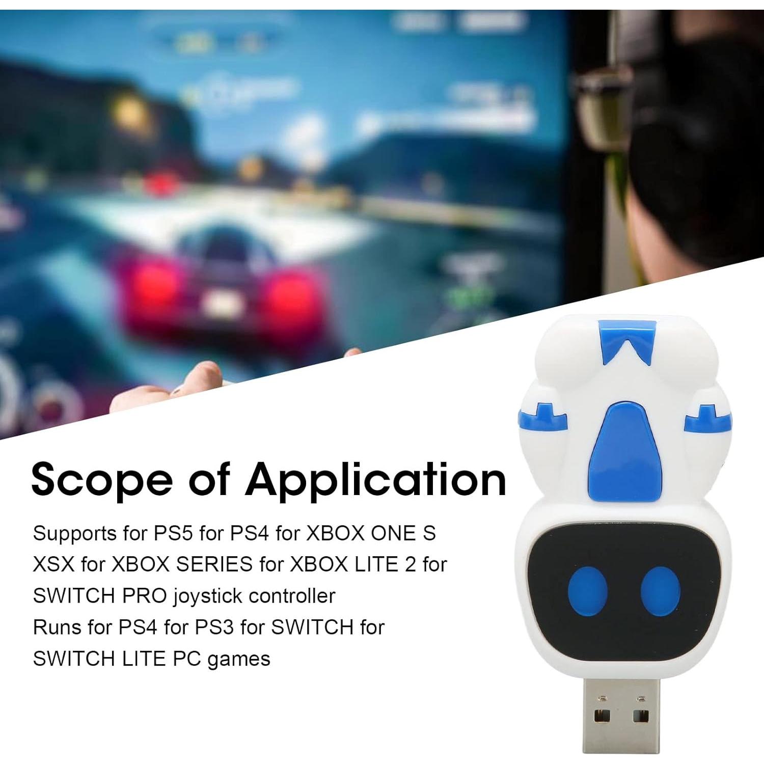 Adaptador Inalámbrico de Controlador Rosvola para PS5 PS4 Xbox