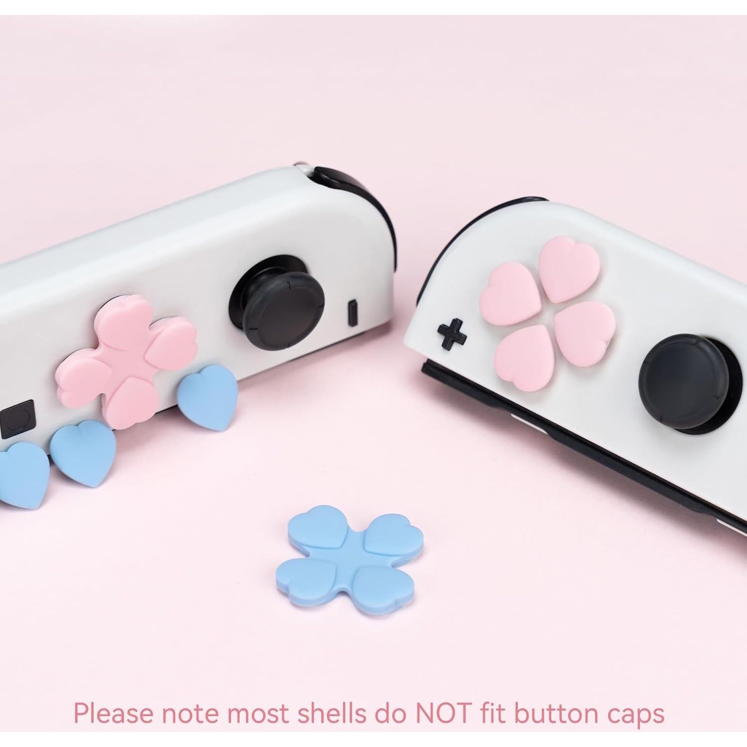 Juego de Tapas de Botones GeekShare para Joy-Con - Rosa y Azul