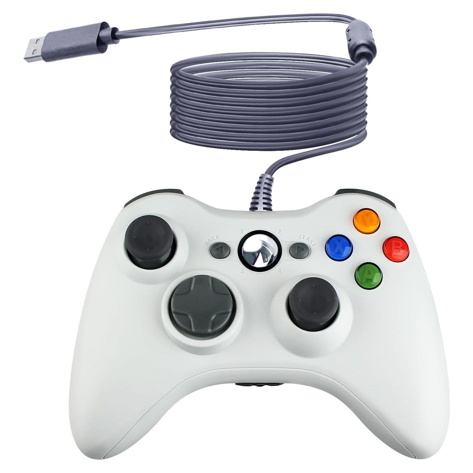 Controlador USB OSTENT Gamepad Xbox 360 PC Blanco
