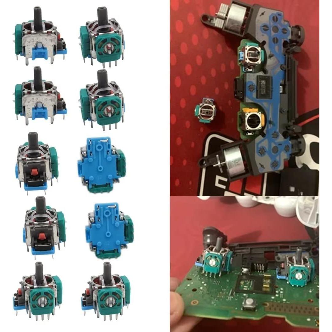 Analog Stick Joystick Controller Replacement Part for Xbox One, Blue, 10Pcs