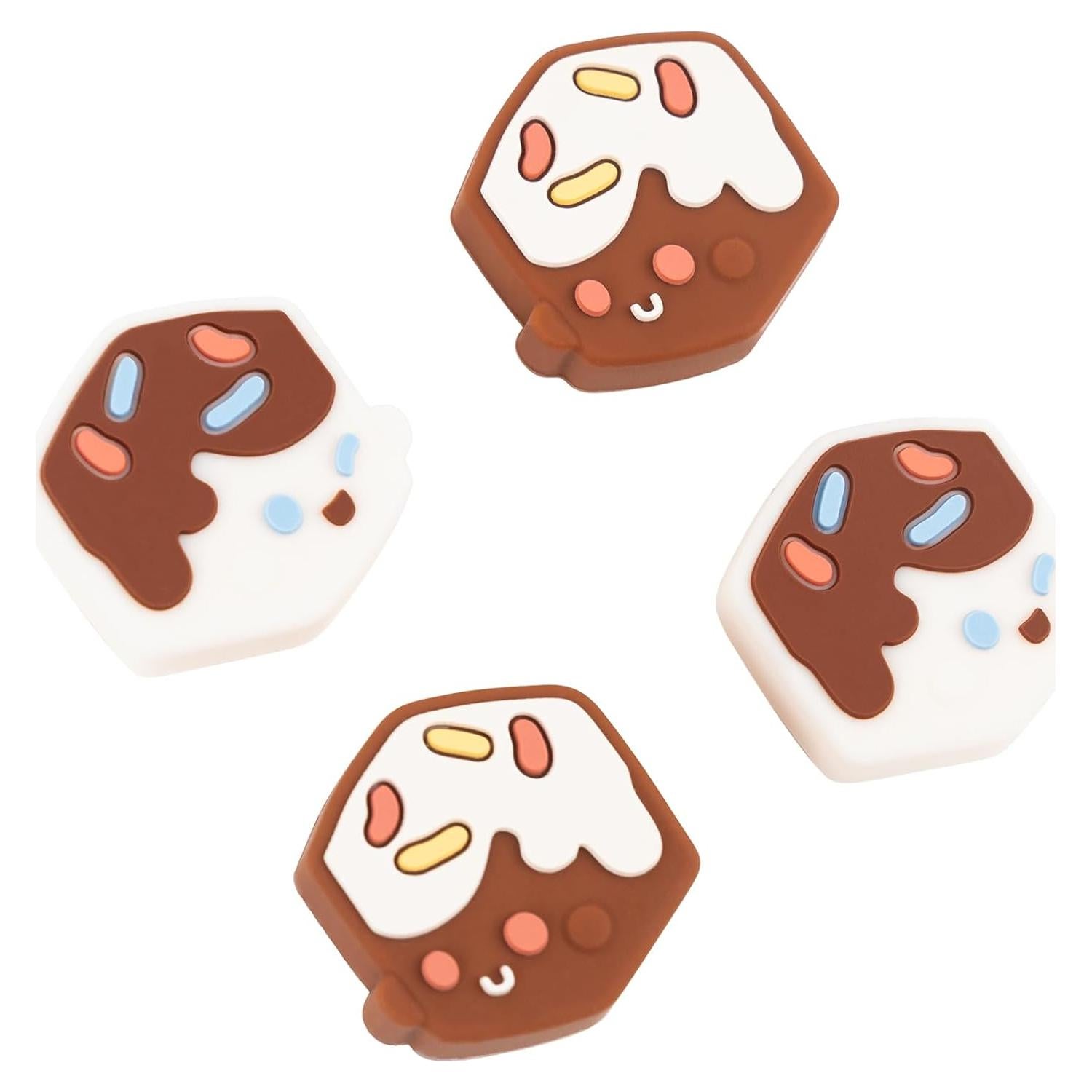 Tapones de Agarre Joycon GeekShare Chocolate y Crema