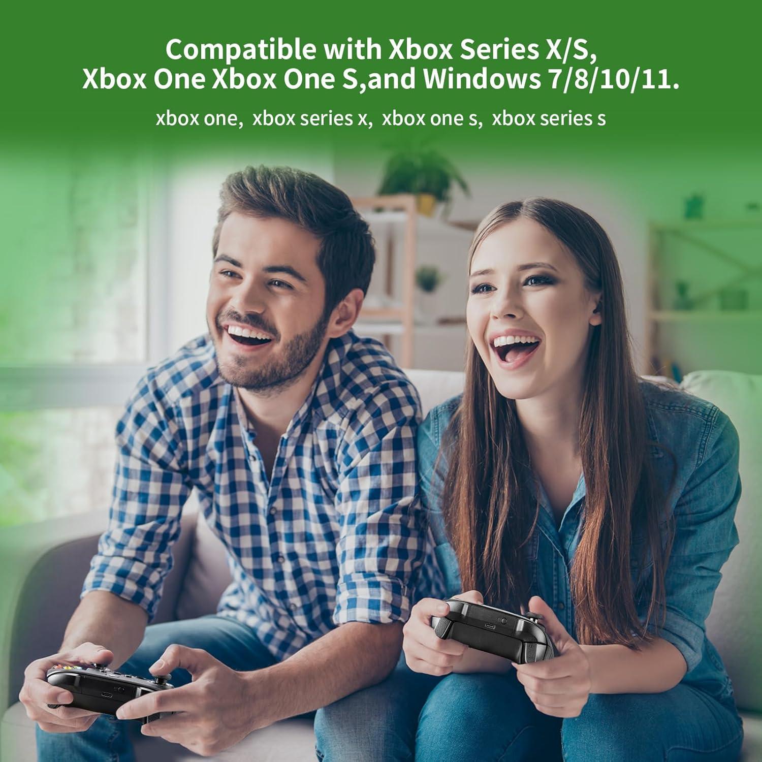 TECTINTER Wireless Controller for Xbox One Controller,2.4GHz Xbox O ne Controller Wireless with 8 Color RGB Light/Programmable/800mAh Battery,Compatible with Xbox One S/X,Xbox On e Series X/S