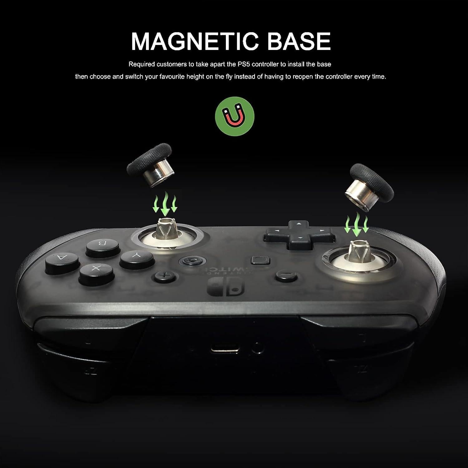 Thumbsticks Metálicos AQIDAP para Controlador Pro Switch 8 en 1