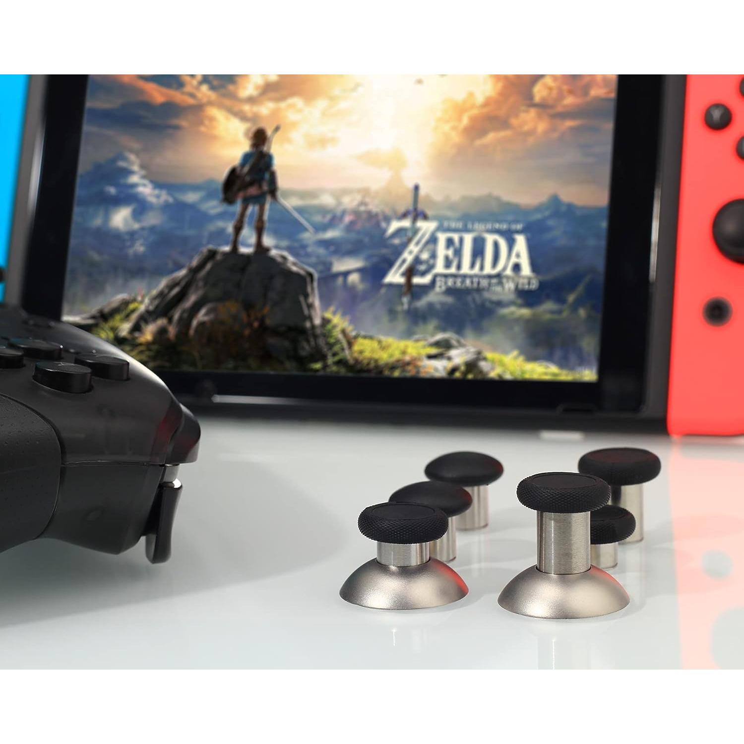 Thumbsticks Metálicos AQIDAP para Controlador Pro Switch 8 en 1