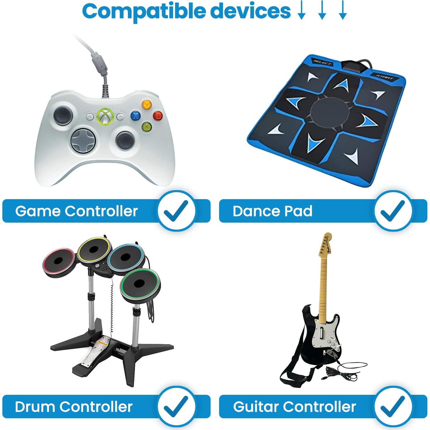 Adaptador USB OSTENT para Controlador Xbox 360 - Cable de Desconexión
