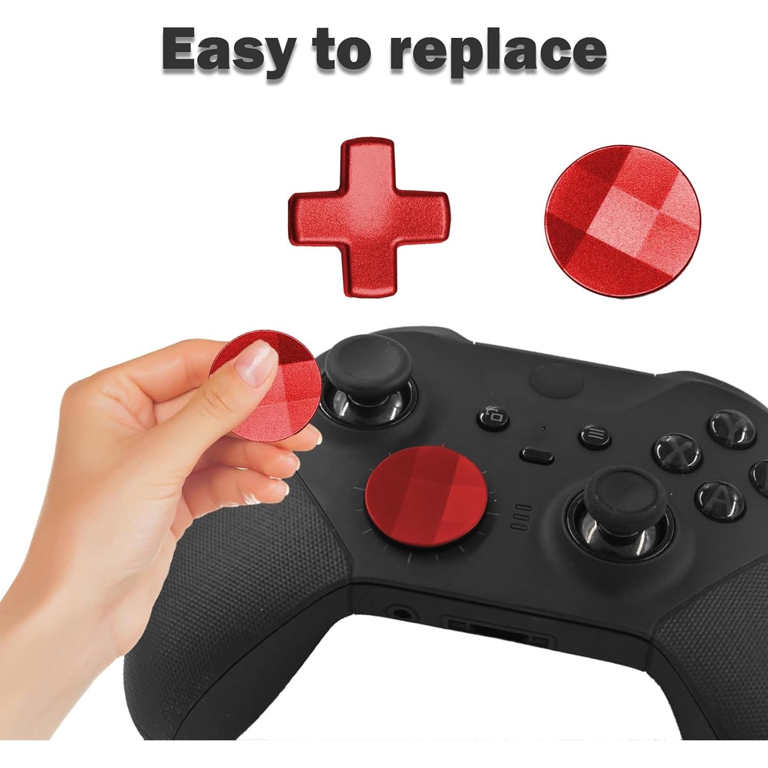2 Piezas D-pads Reemplazo Xbox Elite Series 2 Rojo