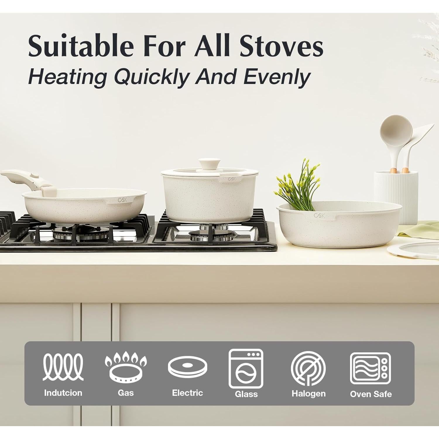 Juego de Ollas y Sartenes KOCH SYSTEME CS 17 Piezas Antiadherente