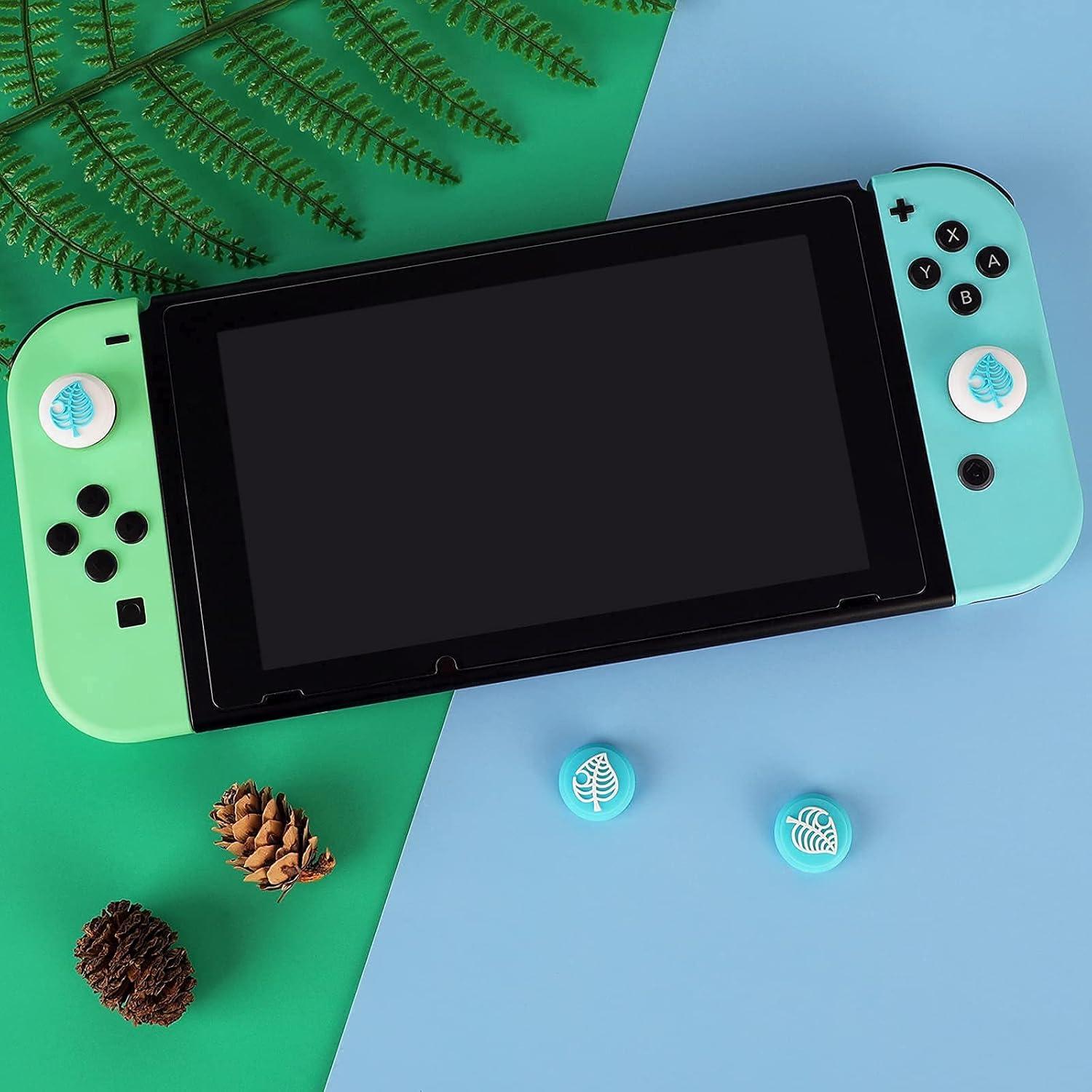 Tscope Grip Caps Azul para Nintendo Switch y Lite - Hoja Kawaii