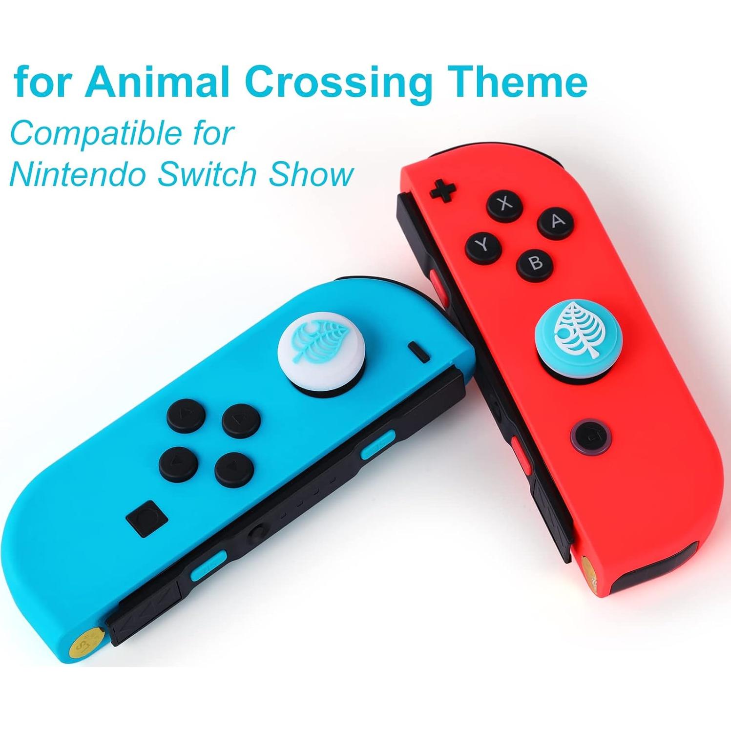 Tscope Grip Caps Azul para Nintendo Switch y Lite - Hoja Kawaii