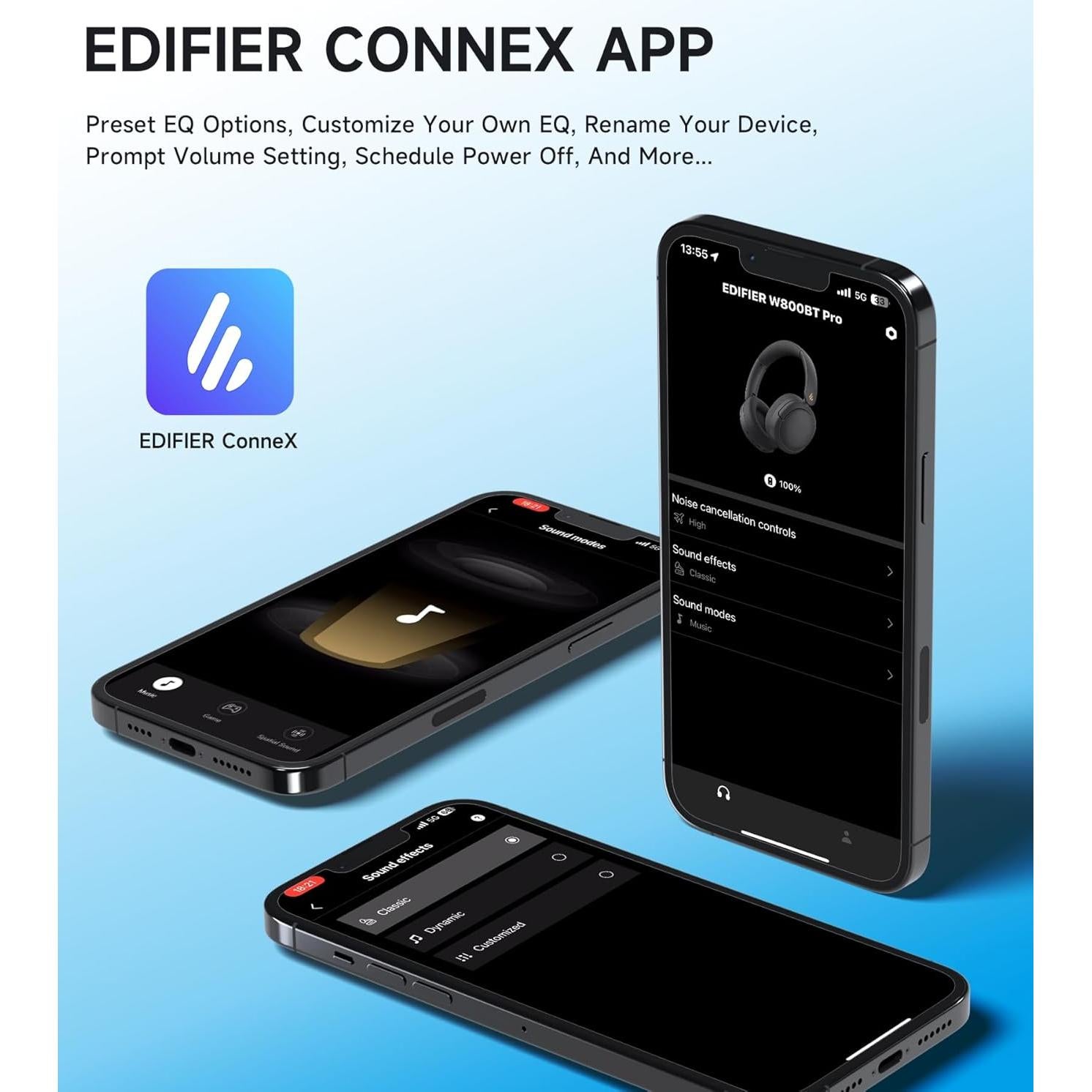 Auriculares Inalámbricos Edifier W800BT Pro - ANC Híbrido 45H