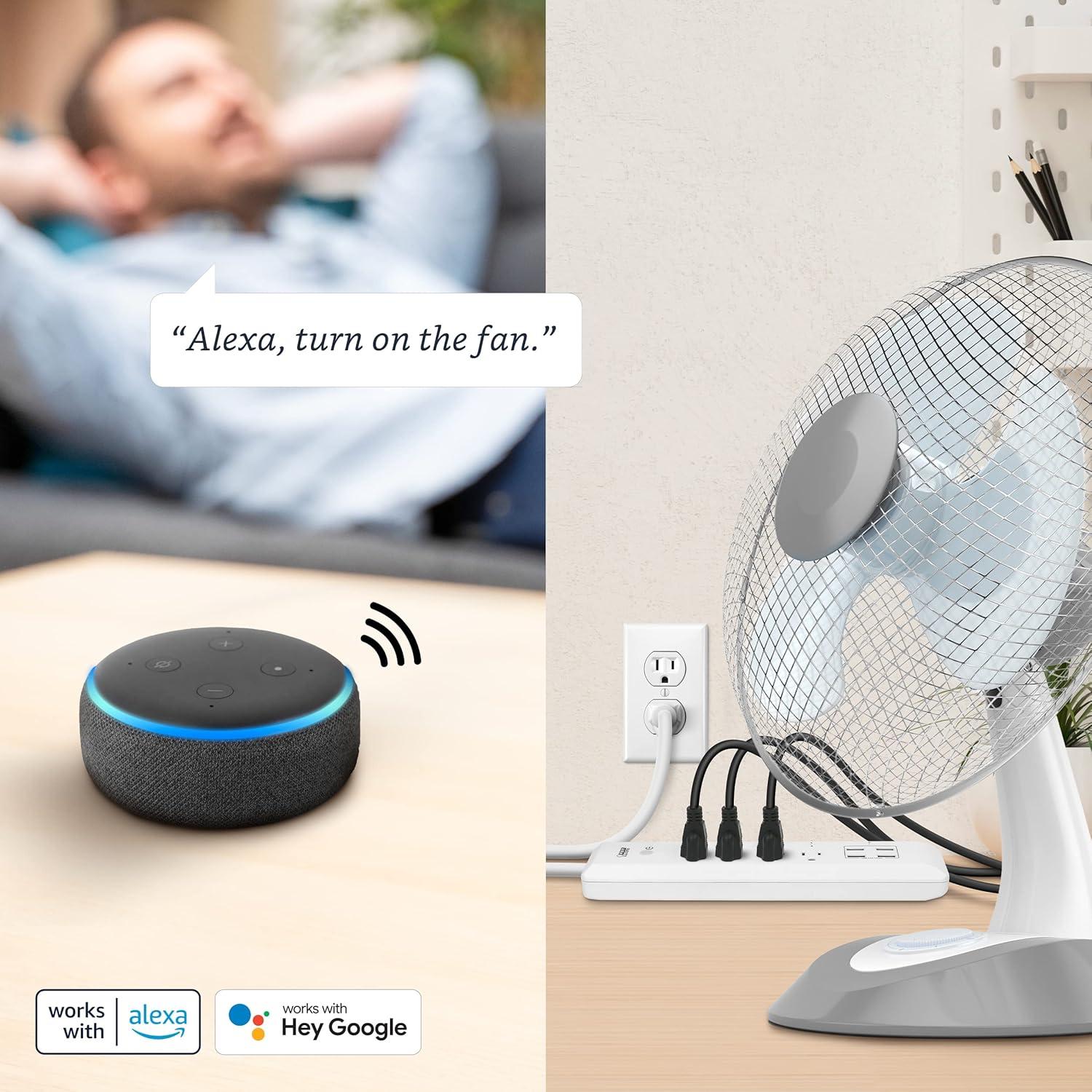 Tira de Poder Inteligente Feit Electric 15A 4 Tomas 4 USB