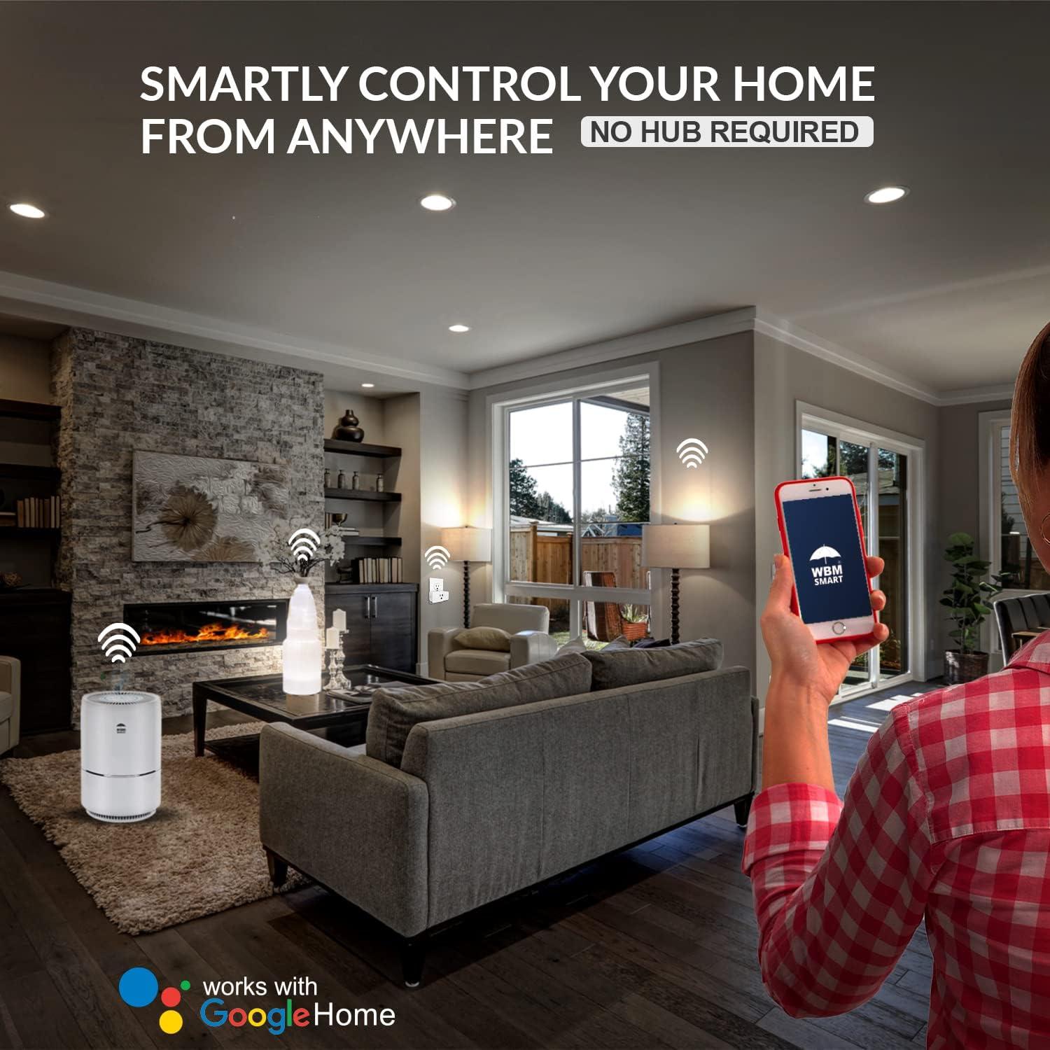 Enchufe WiFi WBM Smart PG-07-4PK Control por Voz Blanco