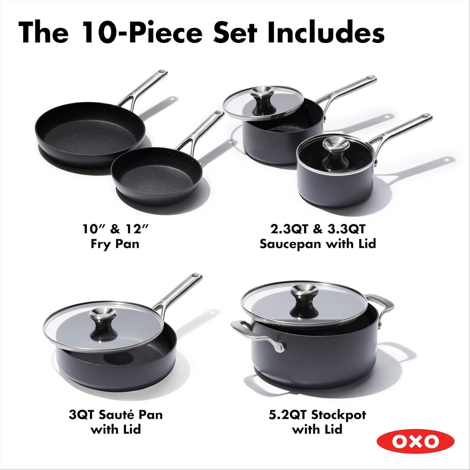 Juego de Utensilios de Cocina OXO 10 Piezas Cerámica Antiadherente