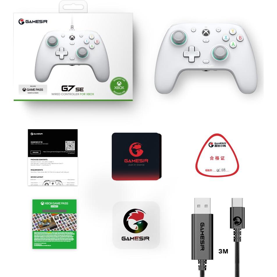 Controlador con cable GameSir G7 SE para Xbox y PC