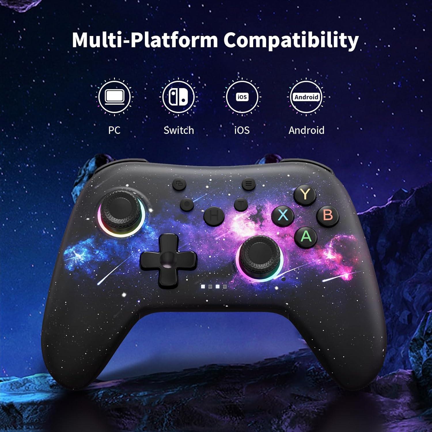 Controlador Inalámbrico AceGamer T47 para PC/Switch - RGB