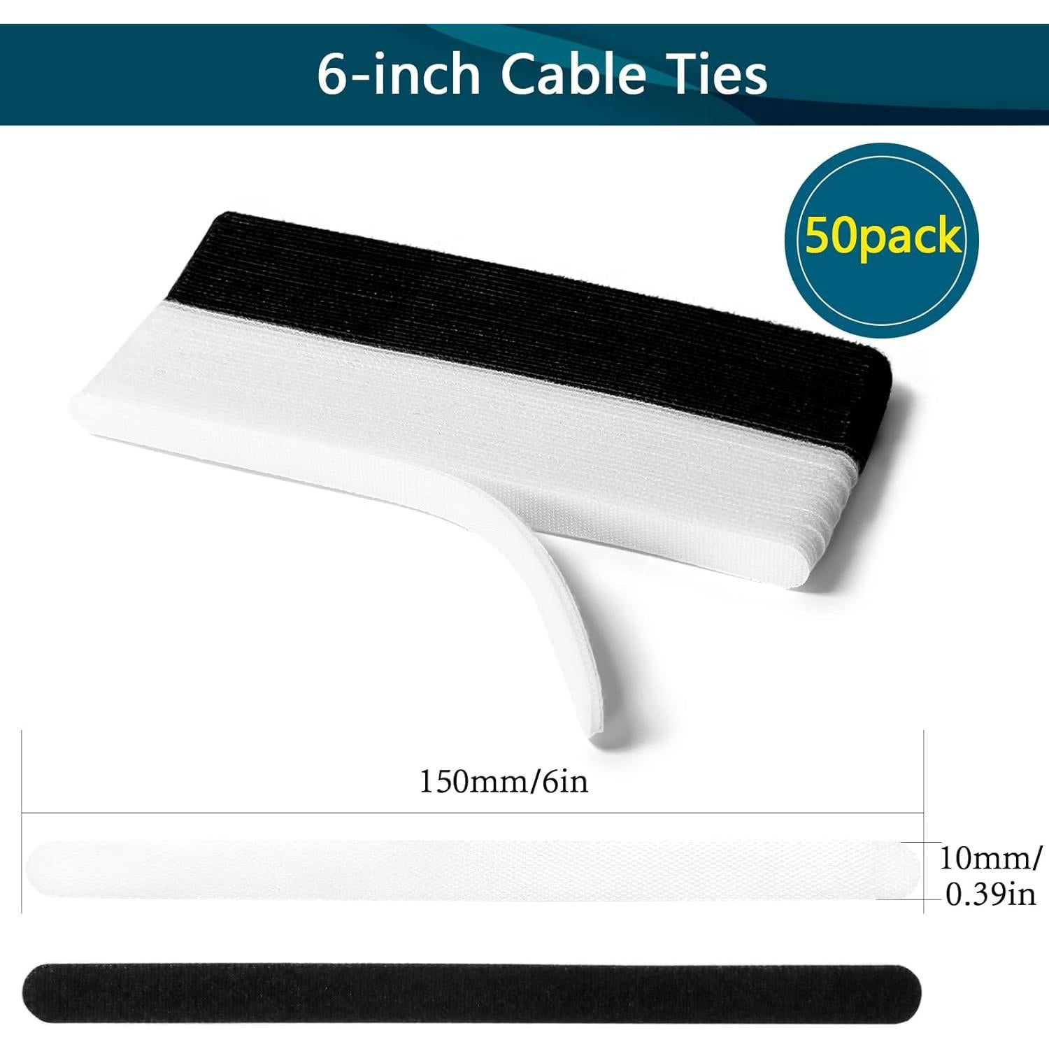 Bridas Reutilizables SGLXQ 50 Pcs Organizador de Cables