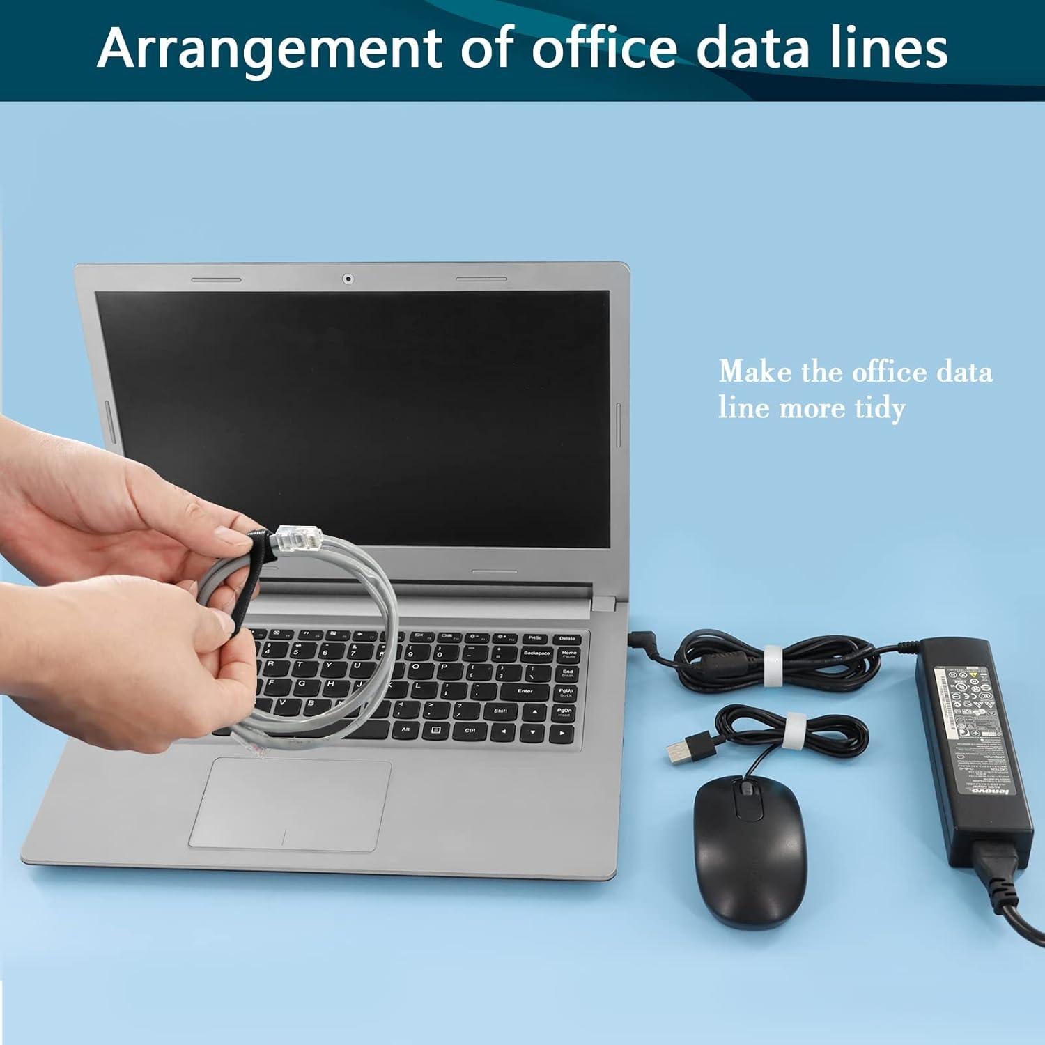 Bridas Reutilizables SGLXQ 50 Pcs Organizador de Cables