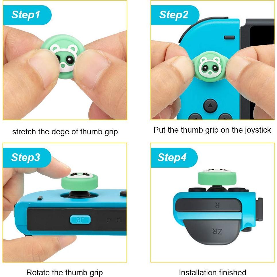 16 Caps de Agarre para Pulgar Nintendo Switch y Lite