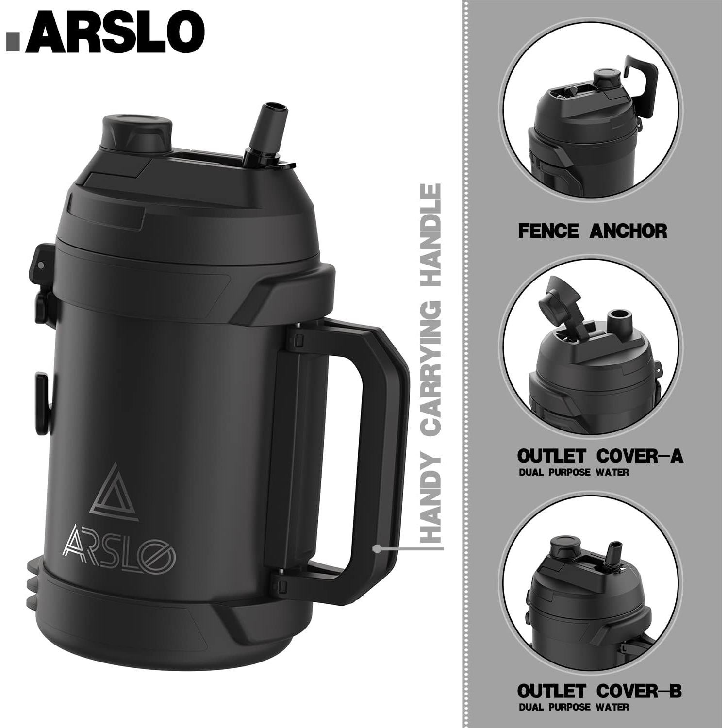 Jarra de Agua Deportiva Arslo 3.20L Aislada Negro