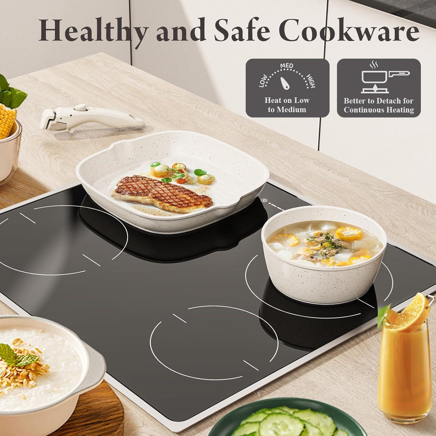 Juego de 19 Piezas Bazova Ollas y Sartenes Antiadherente