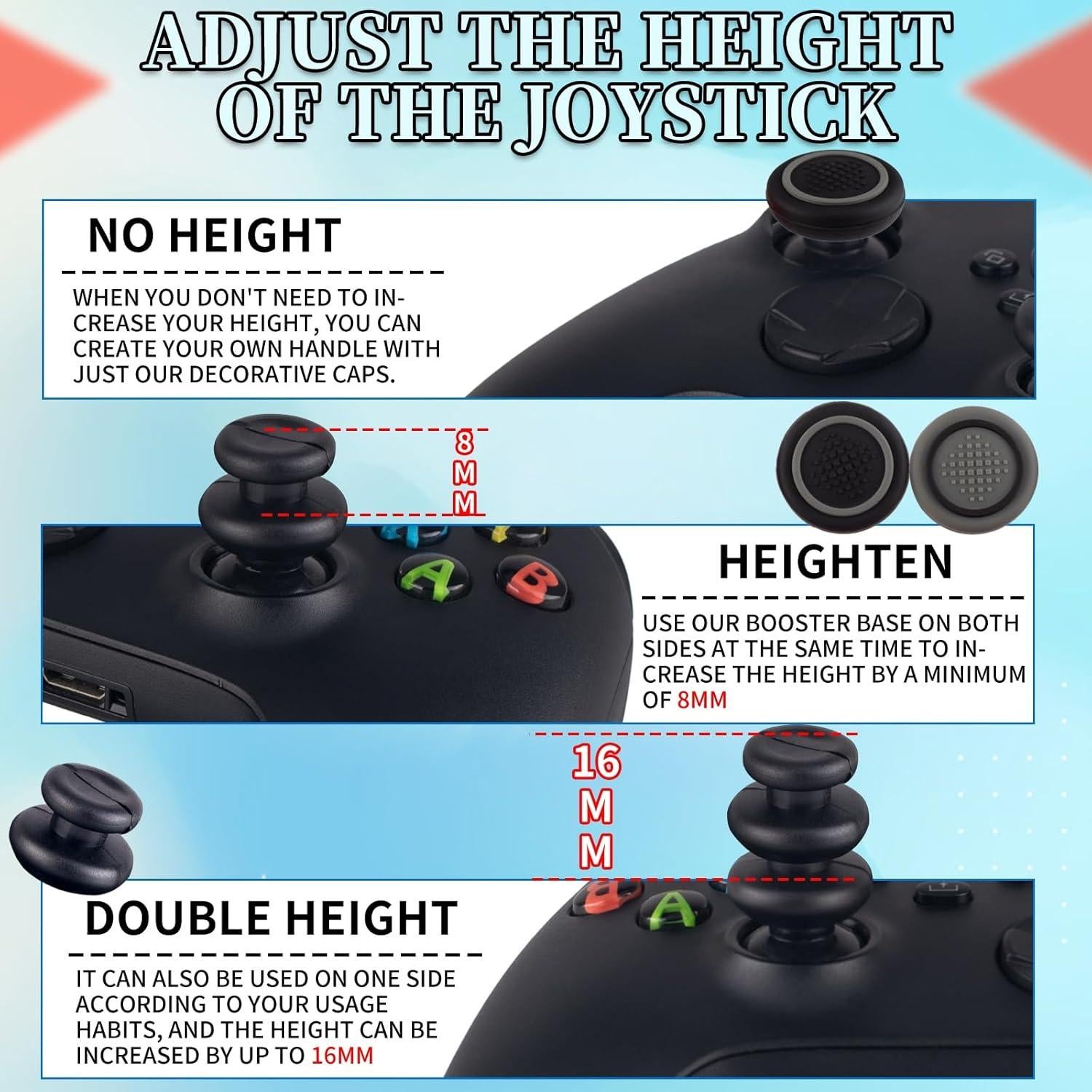 Extensores y Agarre PlayRealm para Controlador Xbox