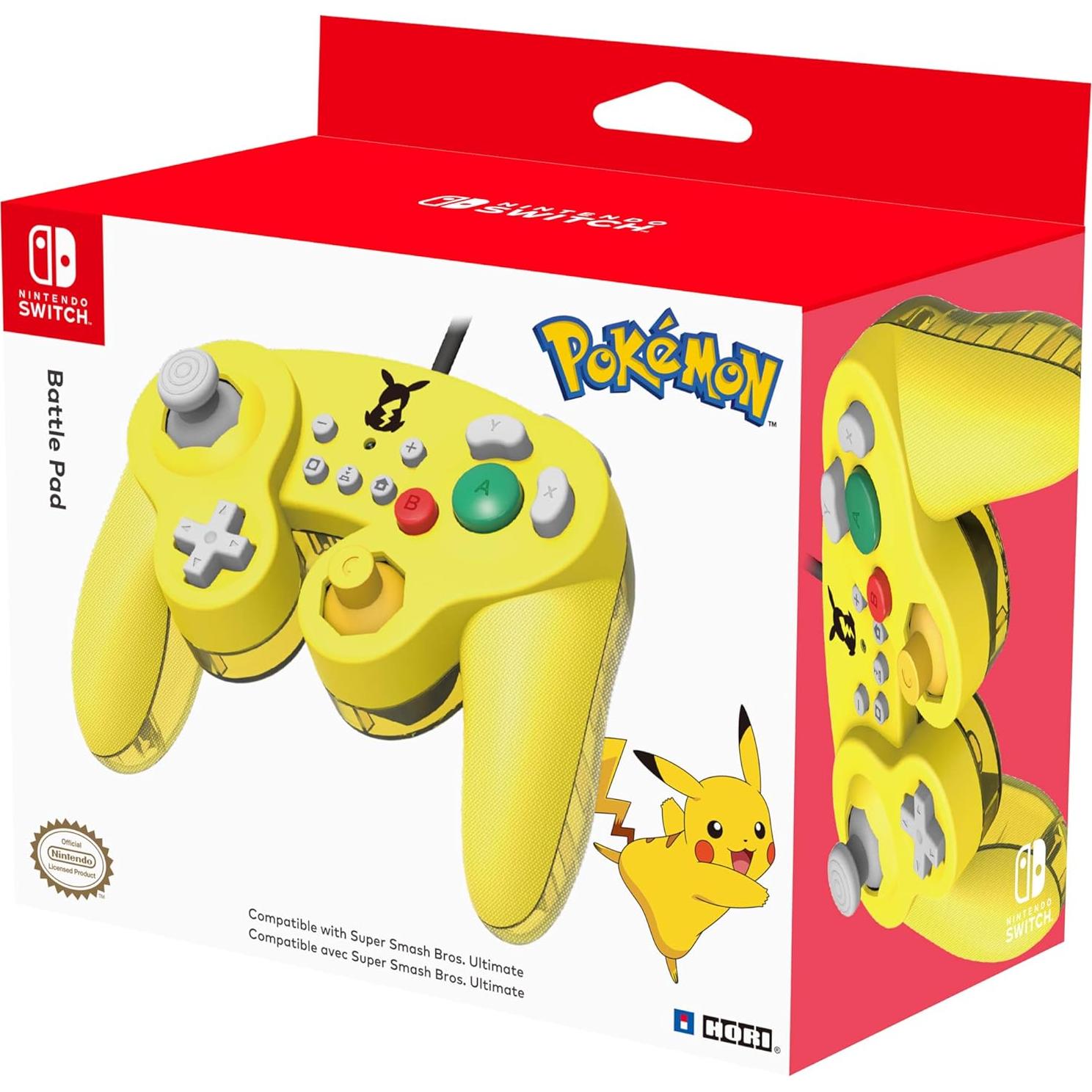 Controlador HORI Nintendo Switch Pikachu Estilo GameCube