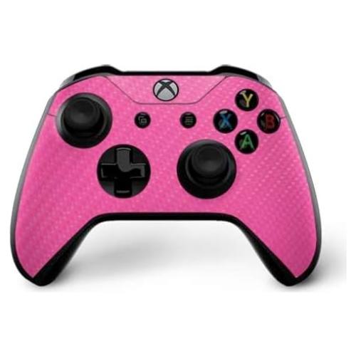 Calcomanía Skinit para Controlador Xbox One X Fibra Carbono Rosa
