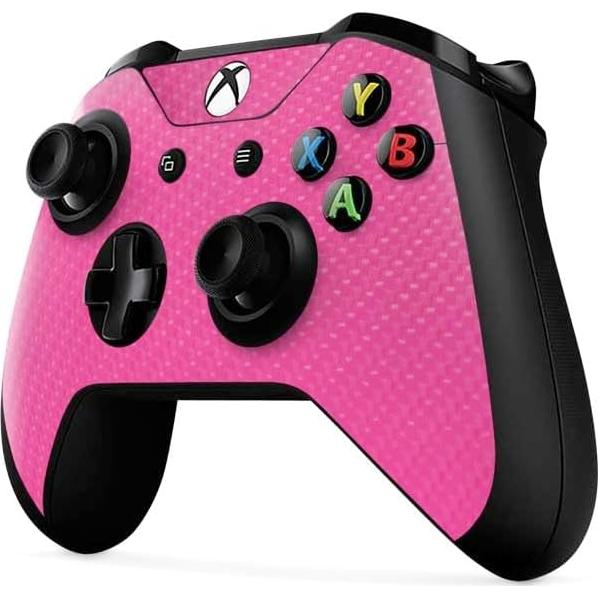 Calcomanía Skinit para Controlador Xbox One X Fibra Carbono Rosa
