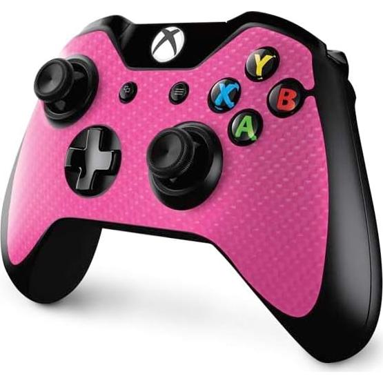Calcomanía Skinit para Controlador Xbox One - Fibra Carbono Rosa