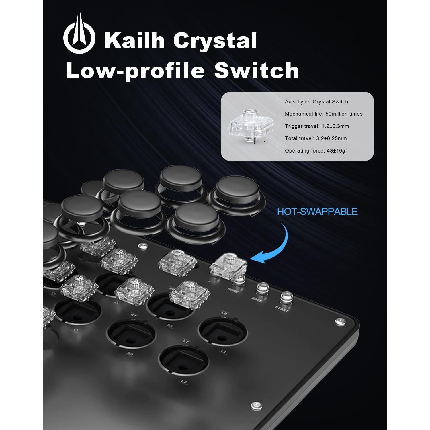 Controlador sin palanca SIXSIR U16 RGB para juegos de arcade