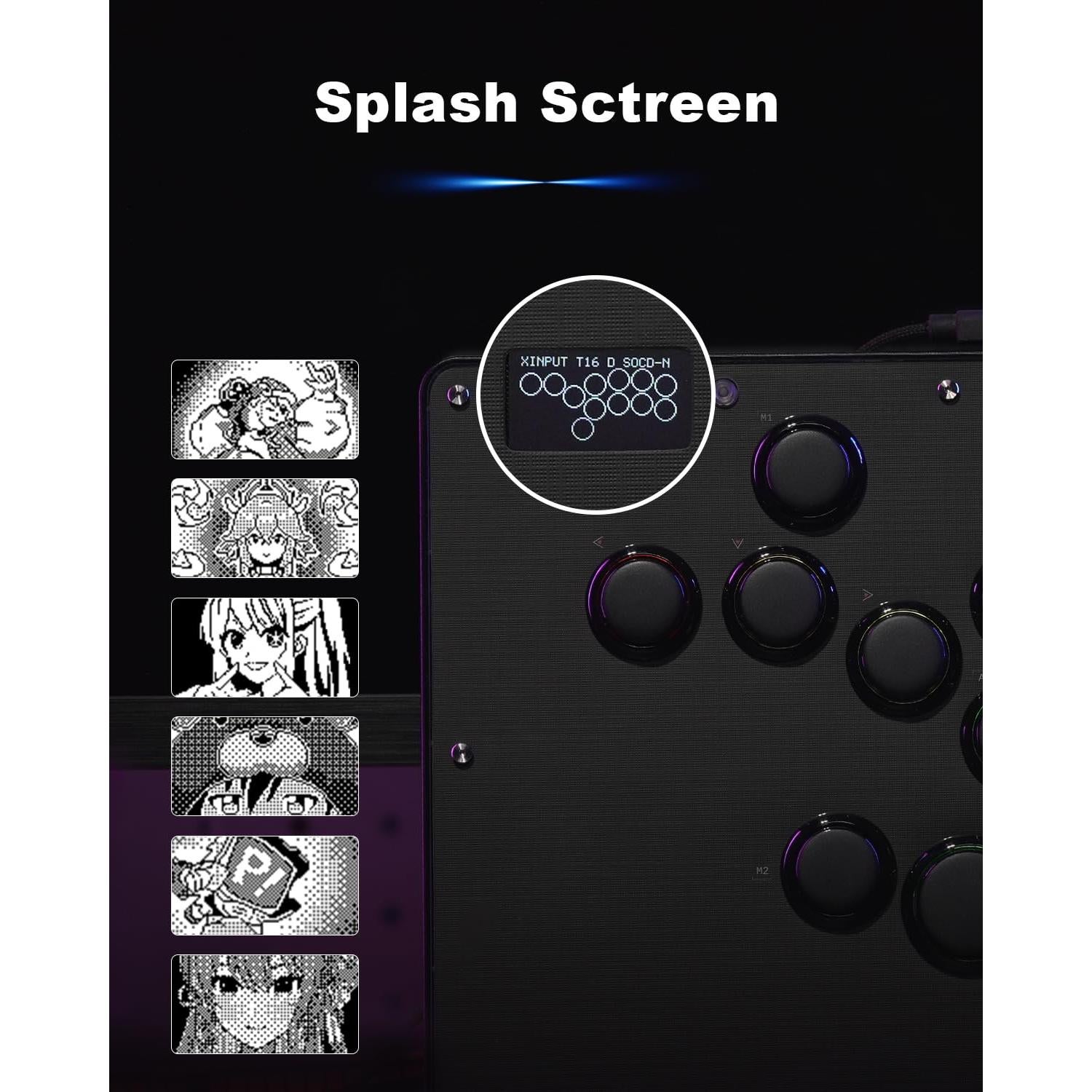 Controlador sin palanca SIXSIR U16 RGB para juegos de arcade