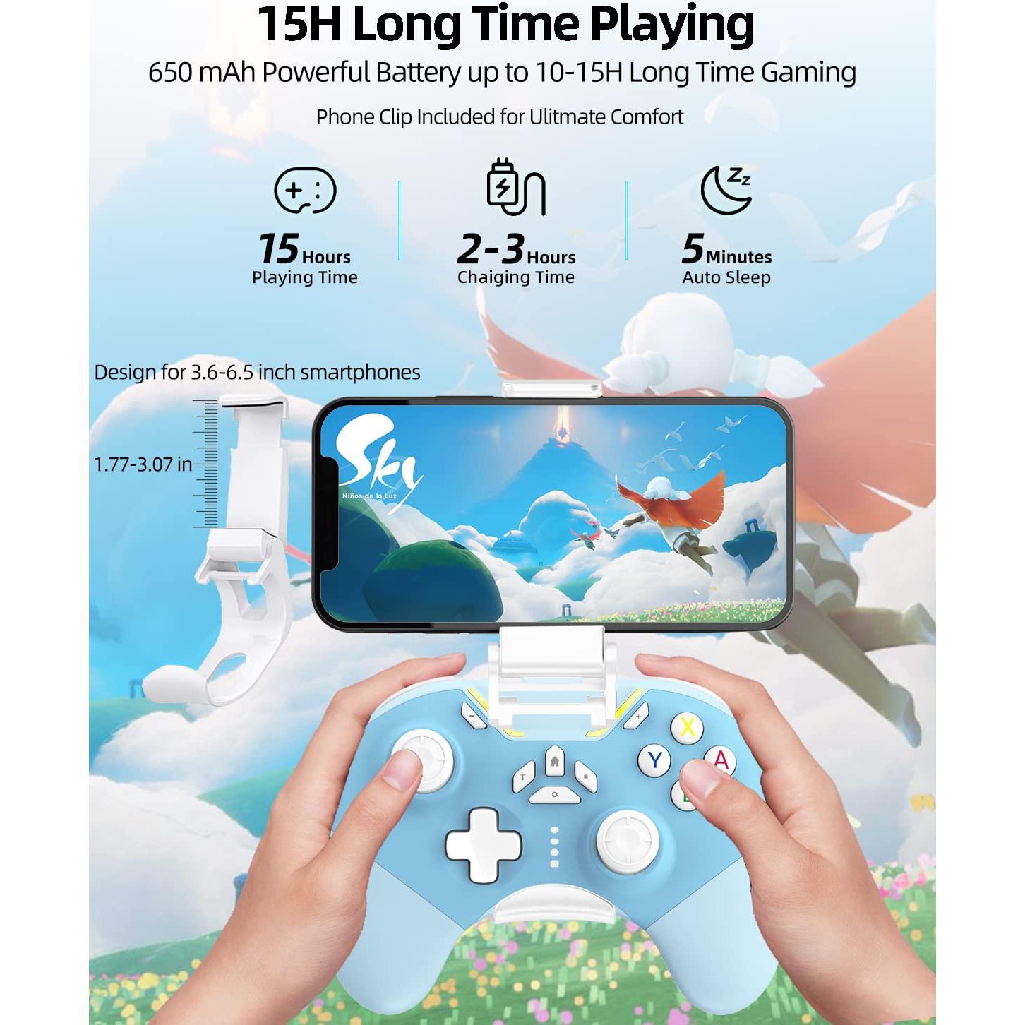 Juego de 2 Controladores Bluetooth Aghi para Nintendo Switch