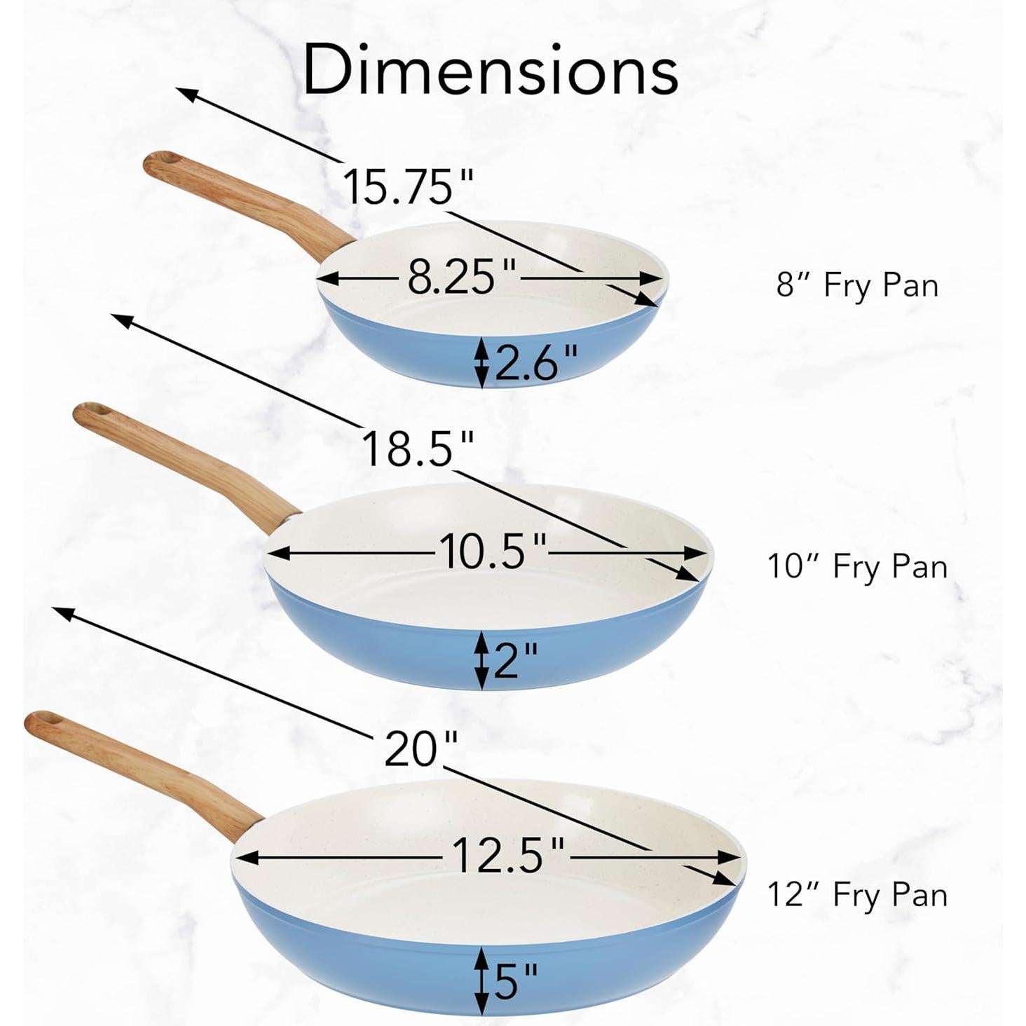 Juego de Sartenes GoodCook 3 Piezas Cerámica Antiadherente