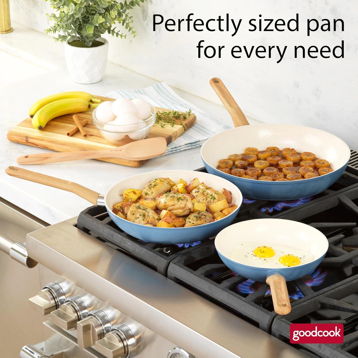 Juego de Sartenes GoodCook 3 Piezas Cerámica Antiadherente