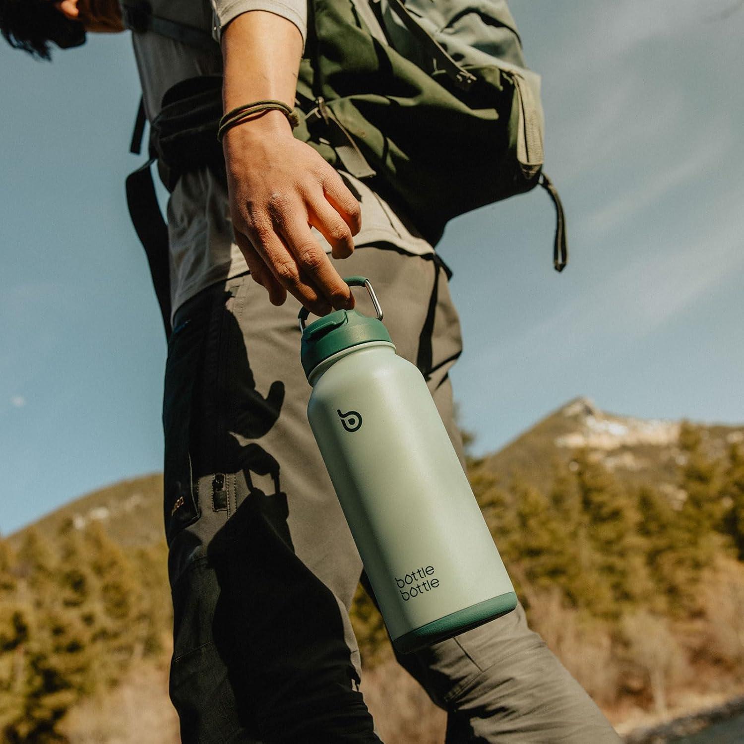 Botella de Agua Aislada 0.91L Acero Inoxidable Verde