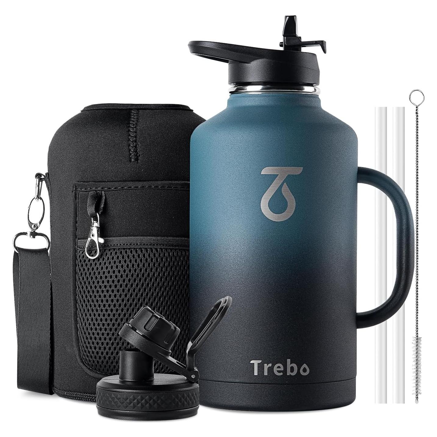 Botella de Agua Trebo 1.89L Aislada con Asa y Sorbete