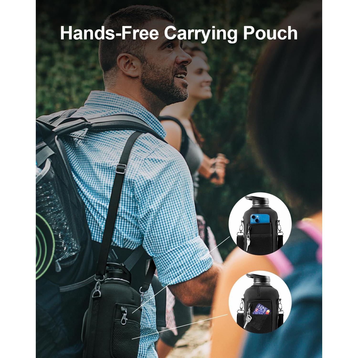 Botella de Agua Trebo 1.89L Aislada con Asa y Sorbete